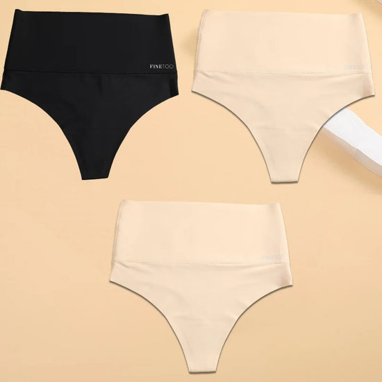 Body Shaping High-Waist G-String Set (3 Pcs) — Seamless Thongs