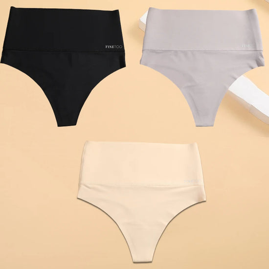 Body Shaping High-Waist G-String Set (3 Pcs) — Seamless Thongs
