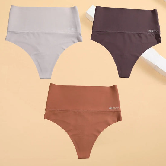 Body Shaping High-Waist G-String Set (3 Pcs) — Seamless Thongs