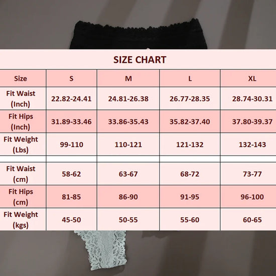 Women's 5-Piece Cotton Lace Bikini Panties Set