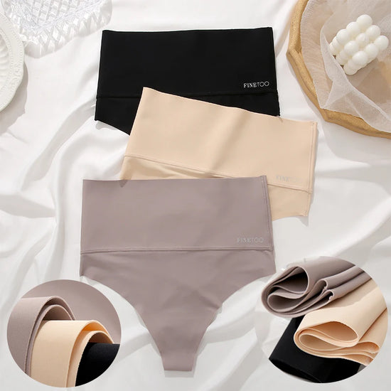 Body Shaping High-Waist G-String Set (3 Pcs) — Seamless Thongs