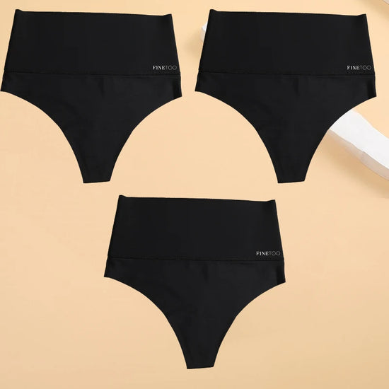 Body Shaping High-Waist G-String Set (3 Pcs) — Seamless Thongs