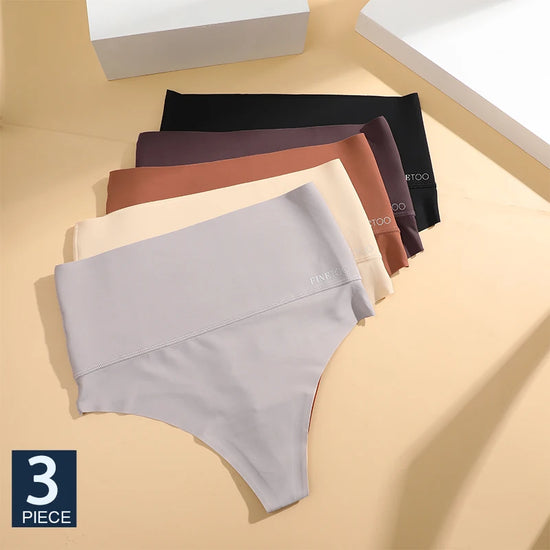 Body Shaping High-Waist G-String Set (3 Pcs) — Seamless Thongs